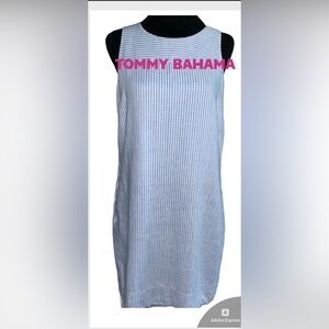 🌞Tommy Bahama- Summer Blue & White Strip Dress.  NWOT